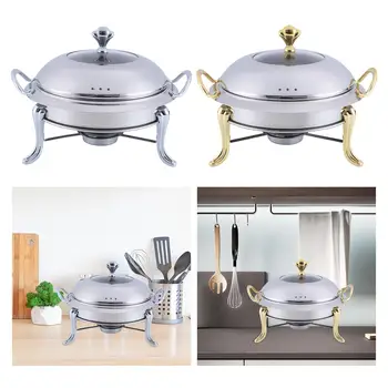 캠핑용 고효율 음식 워머 세트, 야외 호텔 가정용, 스테인레스 스틸, 차핑 접시, 뷔페 세트