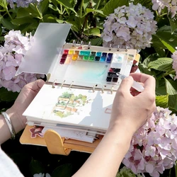 A6A7 Loose-leaf  Notebook  Imitation Cowhide Notepad DIY Manual Ledger Art Students Outdoor Sketch Painting Portable Manual