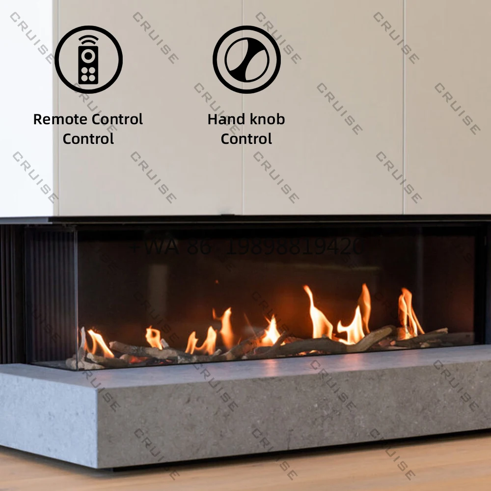 Intelligent Remote Control Insert Remote Control Chimney Inbuilt Natural Indoor Natural Gas Fireplace