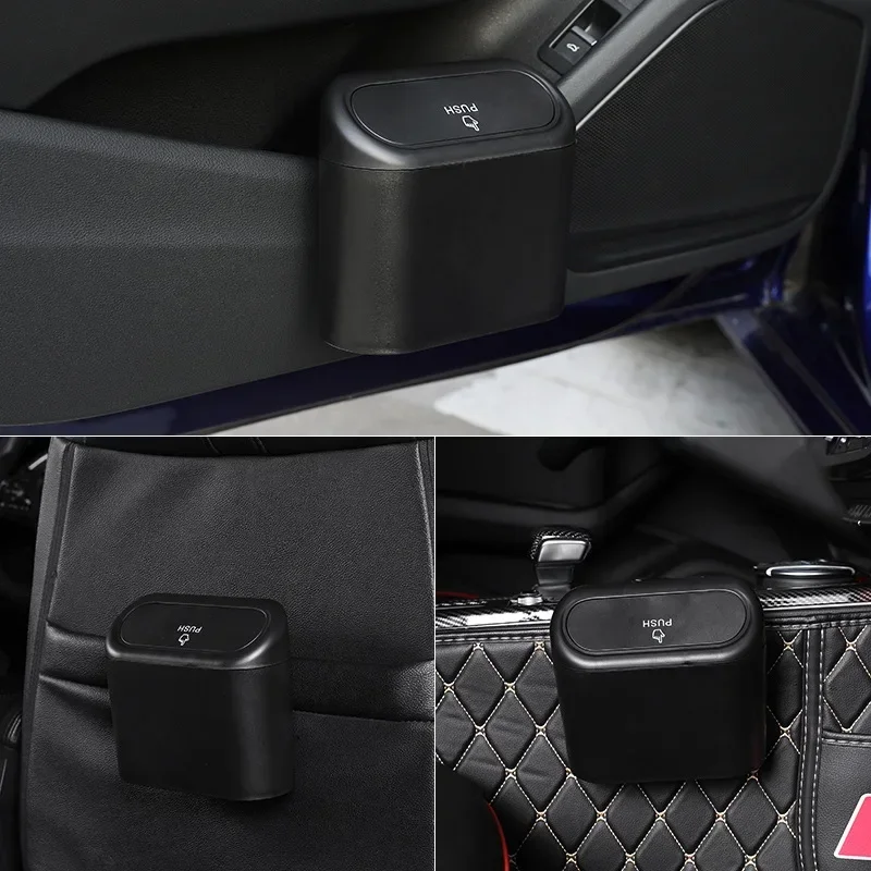 1/2/3Pcs Car Trash Can (with Lid) Contains 60 (300) Garbage Bags, Small Car Trash Can, Leak-proof Mini Car Accessories 자동차 쓰레기통 image 4