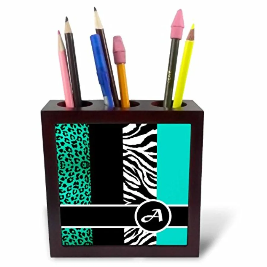 

ph_35558_1 Элегантный держатель для ручек с монограммой и животным принтом, бирюзовый, 5 дюймов