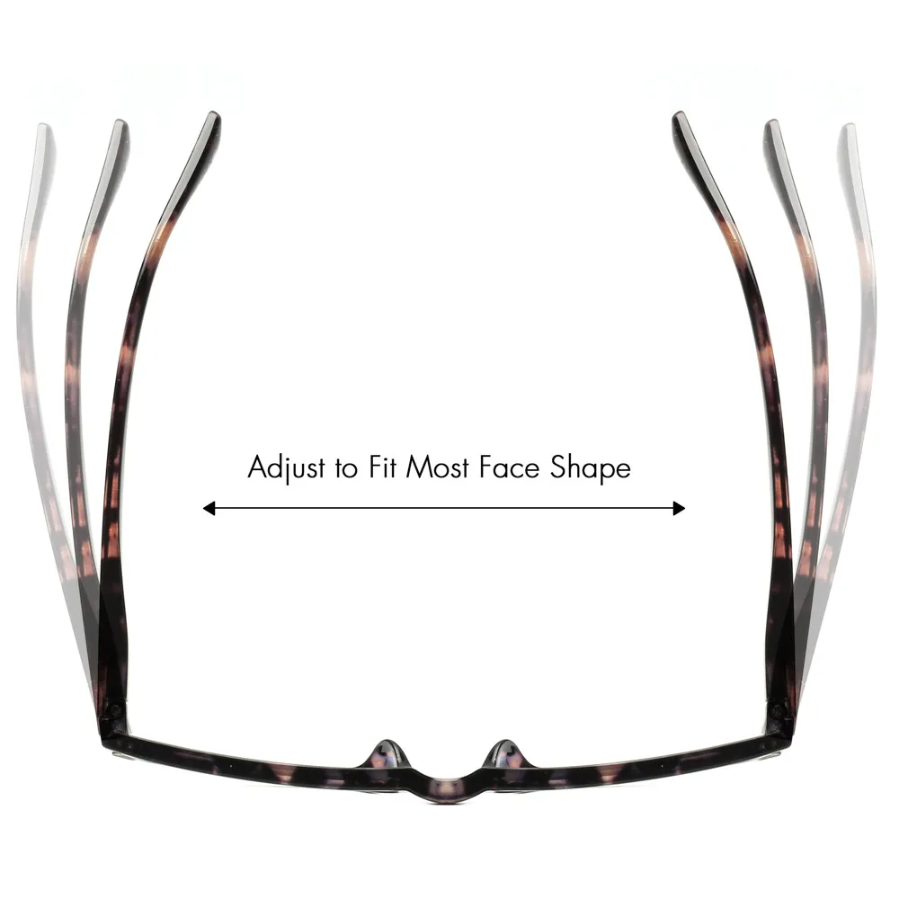 JM 2022 Blue Light Square Reading Glasses for Women Men Spring Hinge Vintage Reading Glasses UV400