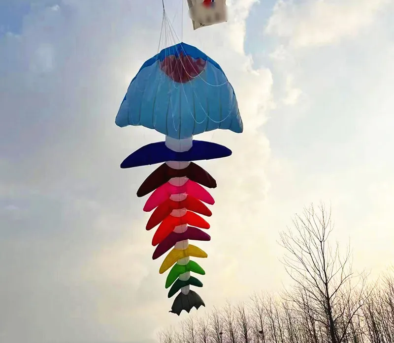 Fishbone cerfs-volants doux pendentif trompos cometa puissance cerf-volant jeux de plein air drachen fliegen kinder Flying serpent flyreel vlieger pipa fun