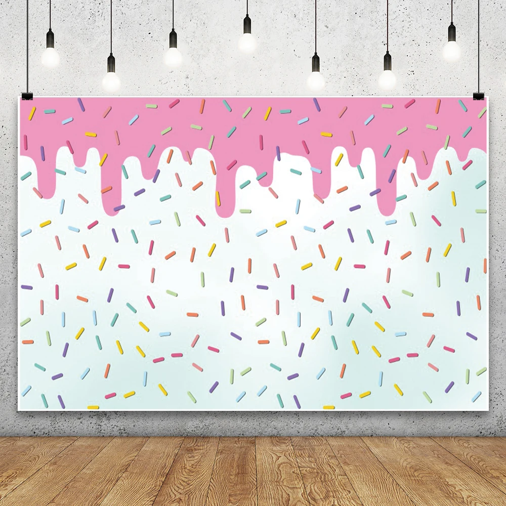 الوردي فتاة استحمام الطفل الكعك حفلة التصوير خلفية مصاصة الشوكولاته الآيس كريم الحلوى طفل عيد ميلاد صورة تبادل لاطلاق النار خلفية