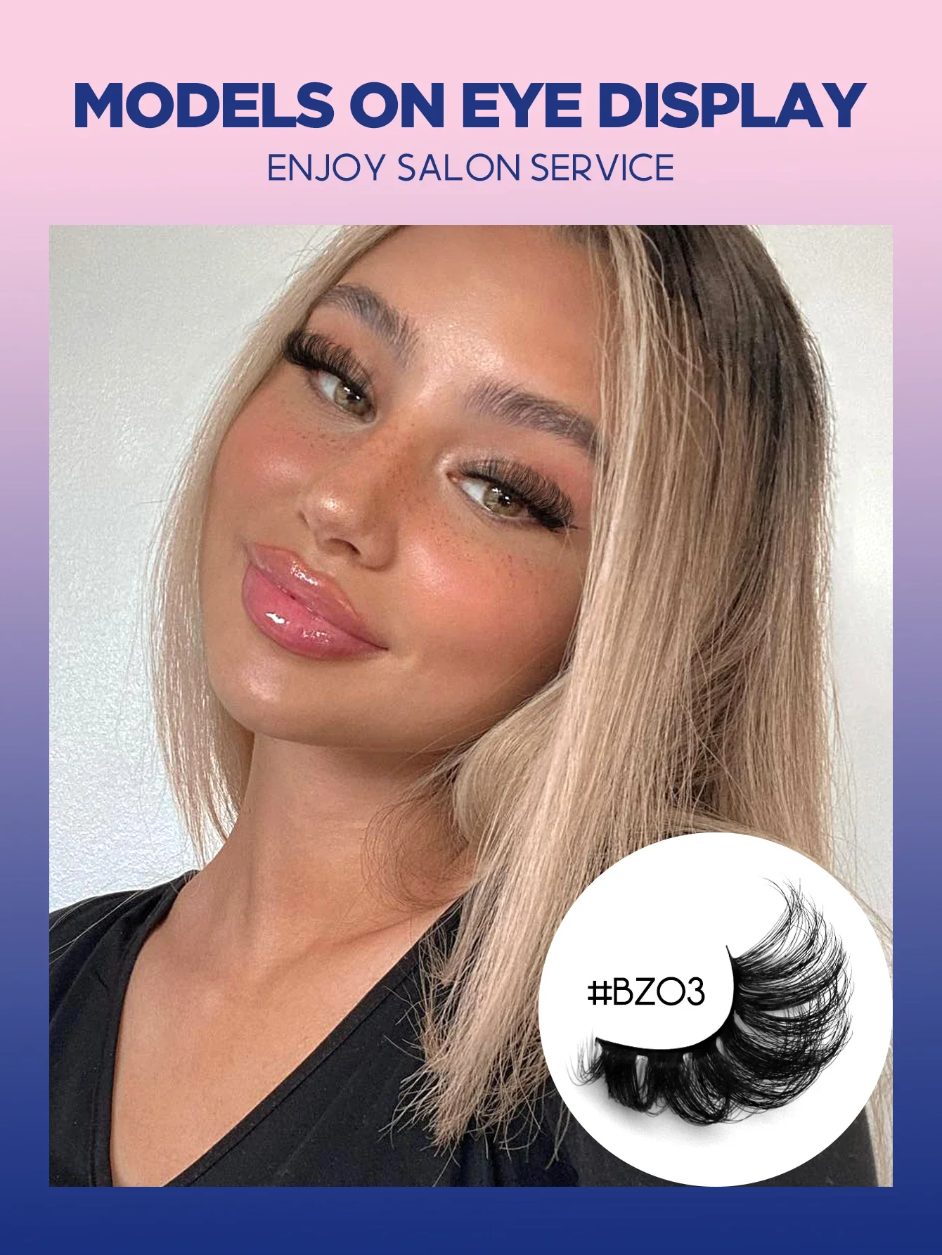 Veltrinay Fake Lashes 3D Mink Hair False Eyelashes Thick Curly High Quality Lashes Fluffy Explosion Strip Lashes Makeup