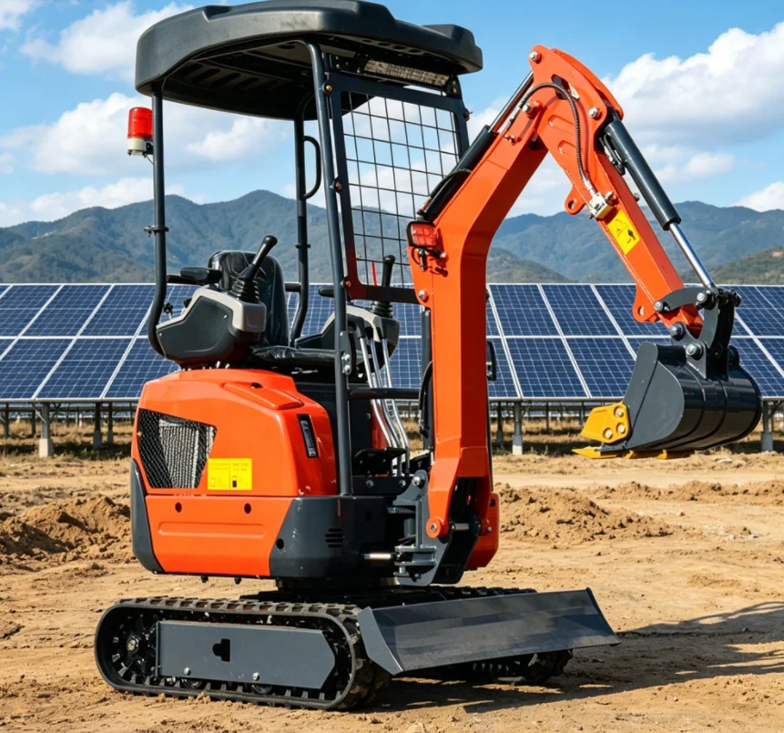 1-3 Ton Compact Hydraulic Mini  Optional Auger Brush Cutter Log Grapple Construction Attachments view 6