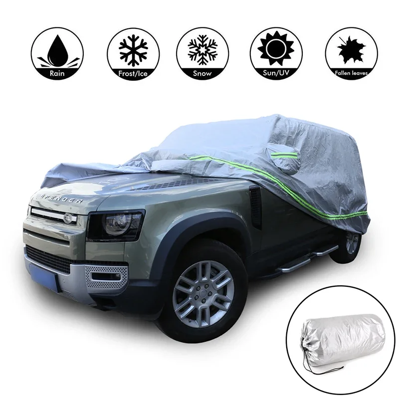 

For Land Rover Defender 110 2004-22 Sun Protection Car Cover Outdoor Rainproof Snow Dustproof Sunshade Exterior Car Accessories