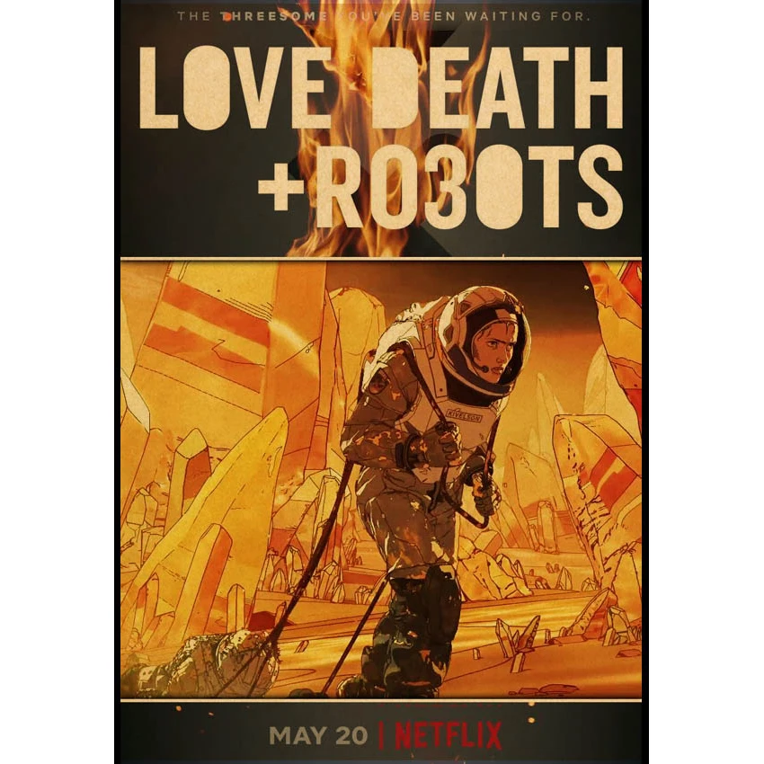 Love Death and Robots Kraftpaper Poster HomeDecal Painting Wall Sticker for Coffee House Bar Tv Poster Art Home Decore