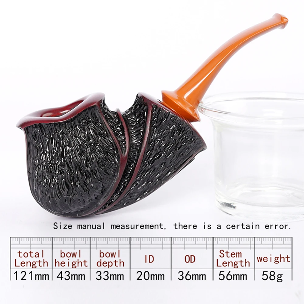 MUXIANG handmade briar tobacco pipe freestyle pipe colorful Cumberland pipe mouthpiece Father's Day gift solid wood pipe