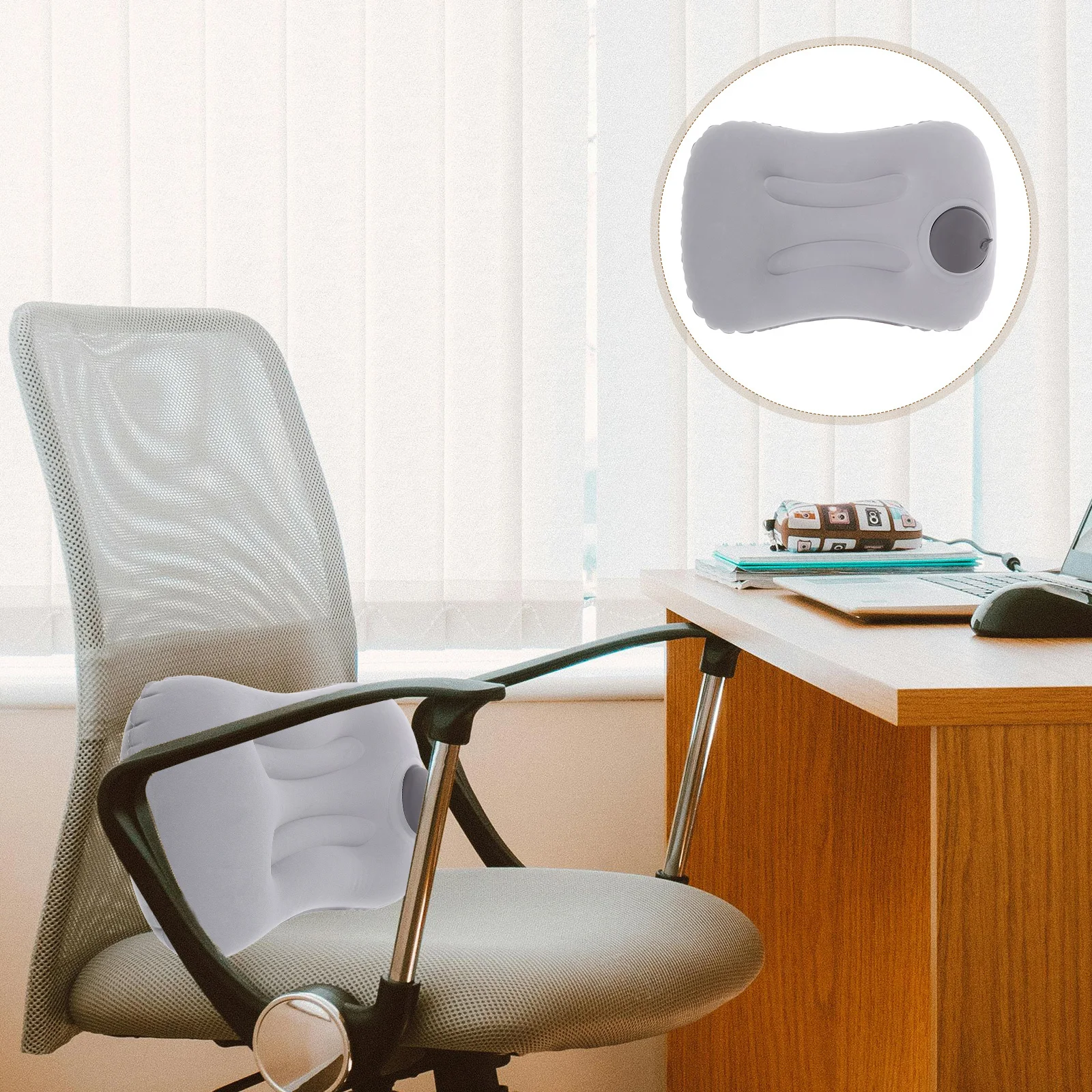 

Inflatable Travel Pillow Ergonomic Ultralight Portable for Airplane Camping Neck Support Comfortable Compact Pillow