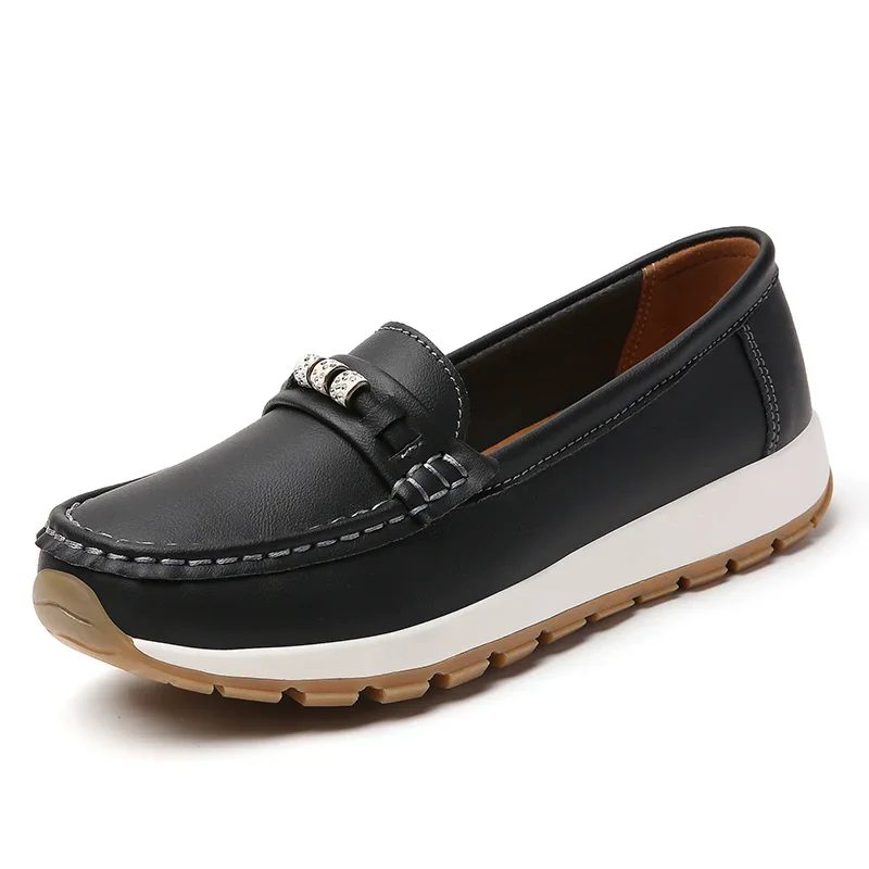 

Women's Casual Flat Shoes PU Leather Shoes Lightweight Spring and Summer Loafers Walking Mom Sandals Zapatillas De Mujer Female