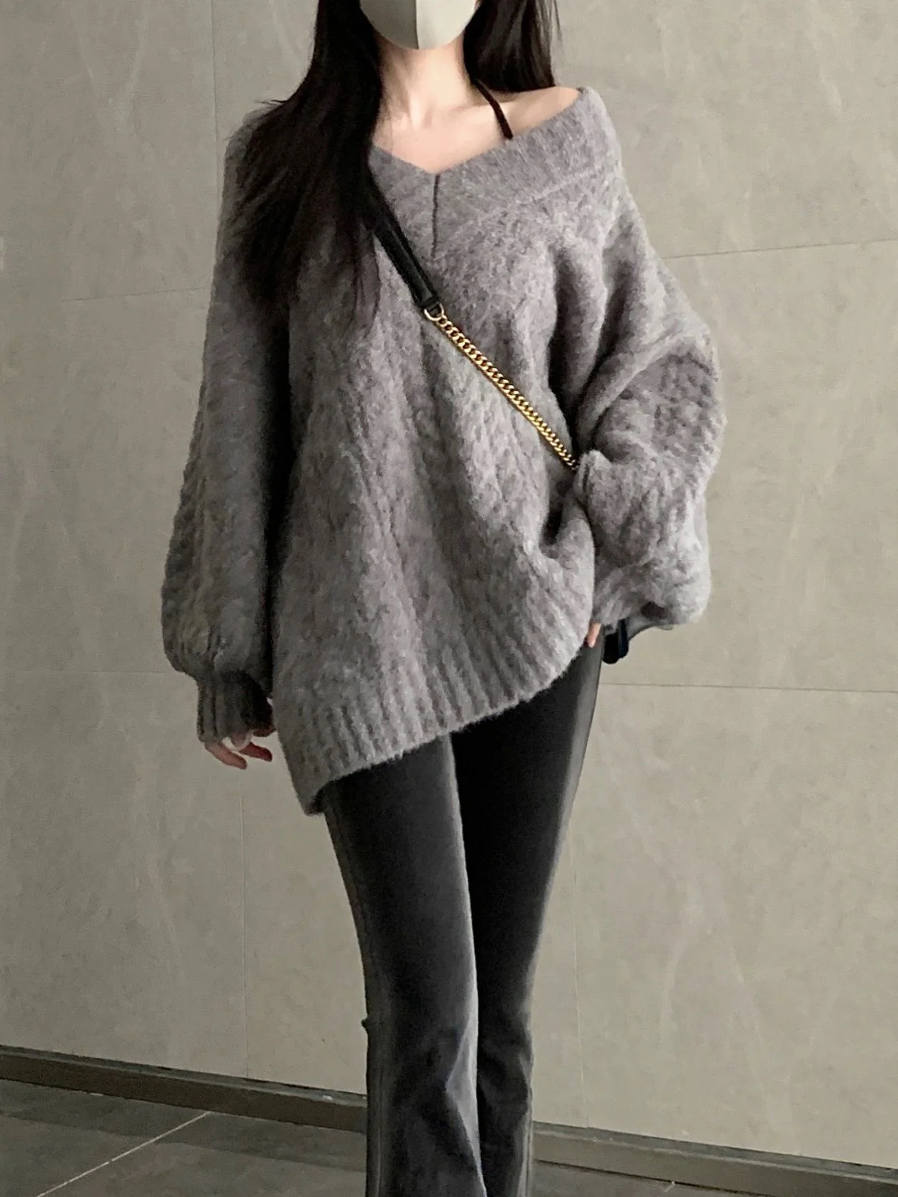 جينز نسائي مدبب عالي الخصر بوت جينز نسائي خريفي جديد مقاس كبير سروال تنحيف بطول الأرض عالي الشارع Sle