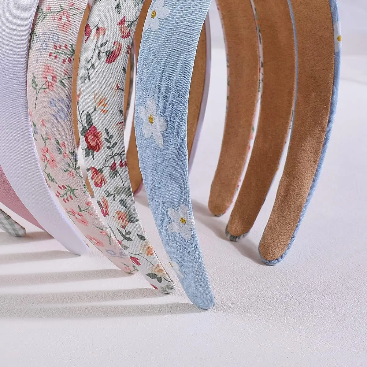 7Pcs Fashion Women Hair Band Floral Print Headbands Girls Simple Hairband Printed Hair Hoop Female Hair Accessories Headwear