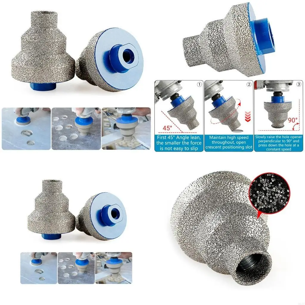 

964E Hole Opener 20-35-50mm Diamonds Chamfer Bit for Smooth Hole Opening in Tile Marble and Metal Projects