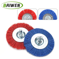 3 Inch Flat Nylon Abrasive Wheel Brush Drill Brushes Max RPM 4,500 1/4