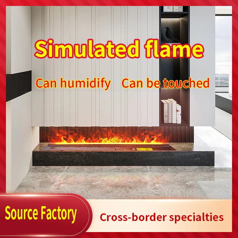 

Modern 3D flames Operated Simulation with Humidifier and Silent Water Mist Fireplace Artificial flame Household decoration