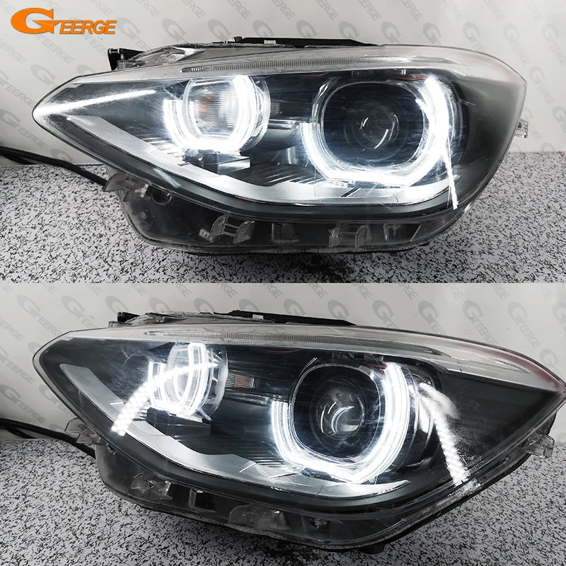 For BMW 1 SERIES F20 F21 2011-2019 Excellent Day Light Ultra Bright DTM M4 Style Led Angel Eyes Halo Rings Car Refit Accessories