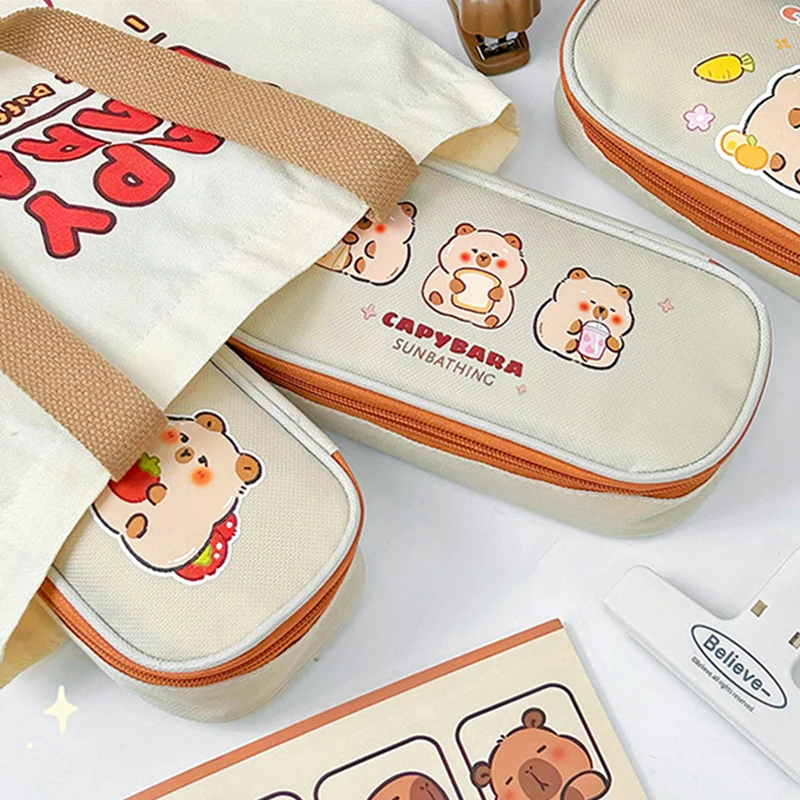 

Мультяшный пенал большой емкости, чехол для ручек, школьные канцелярские принадлежности