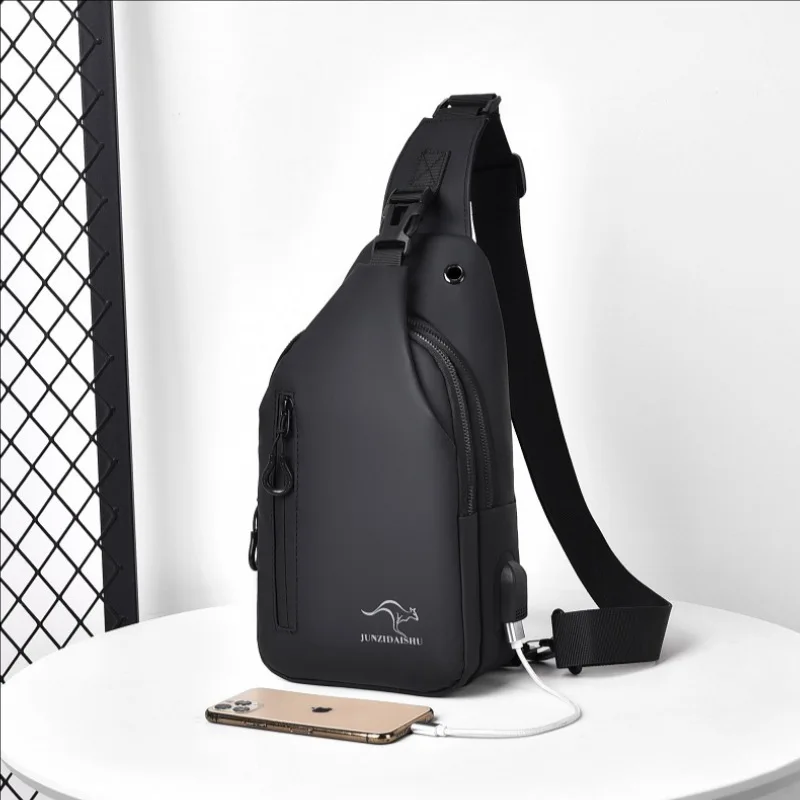 Shoulder Bag For Men Waterproof USB Male Crossbody Bag Anti-Theft Short Travel Messenger Chest Sling Fashion Designer Chest Bag