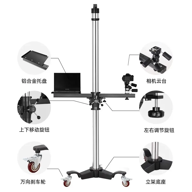 Polea cruzada de estudio mediana y grande de alta resistencia, soporte para fotos, trípode para cámara, soporte grande