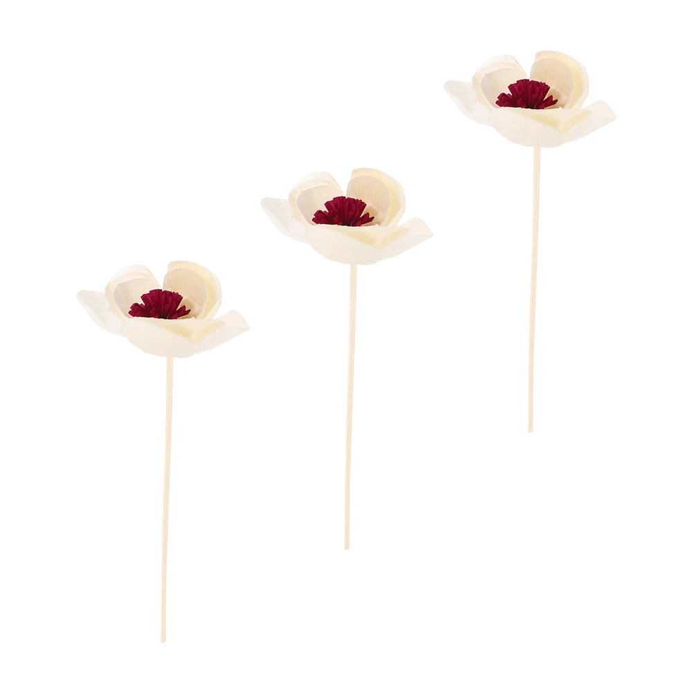 

3pcs With Dried Flowers Aromatherapy Accessories Fragrance Diffusers For Bedroom Home Decor Wooden Aroma Sticks Scented Flowers