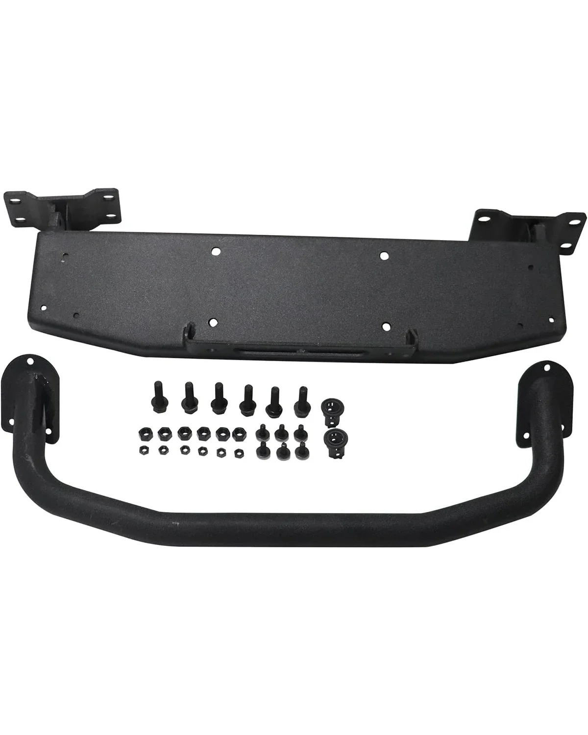 Picture 4: 2021-2023 Mustang Off-road Brush Guard Winch Mounting Plate (for Steel Modular Front Bumper Only)