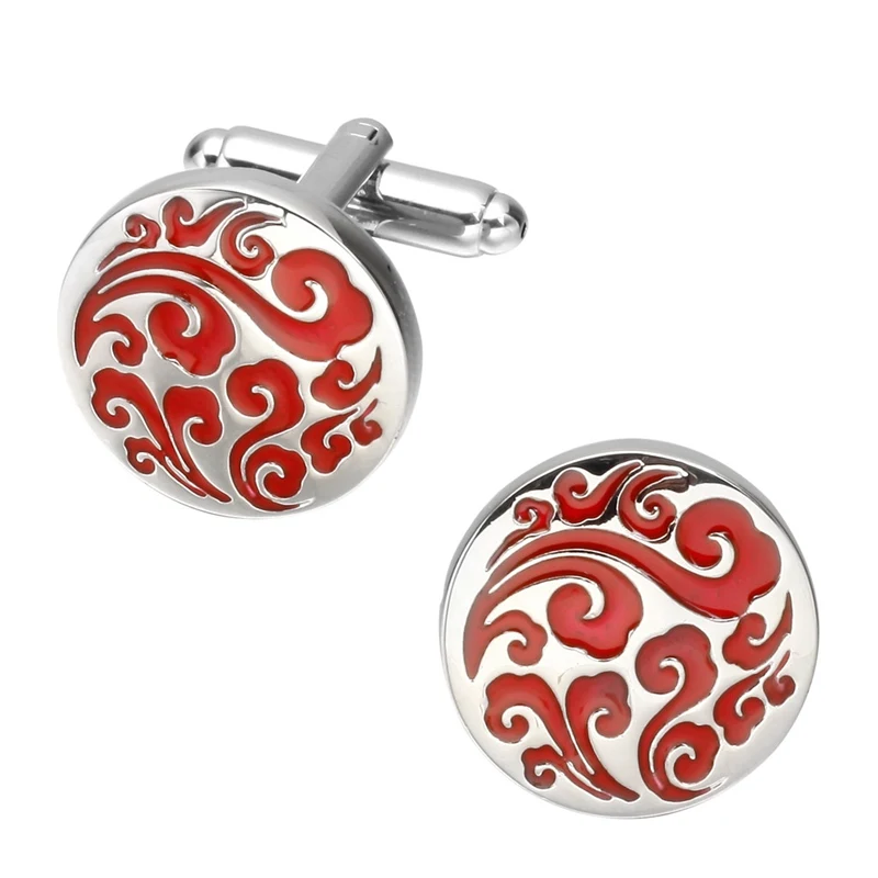 High Quality Enamel Red Cufflinks Men's and Women's Racket/wine bottle/lobster/strawberry/lollipop Shirt Cuff Button Jewelry