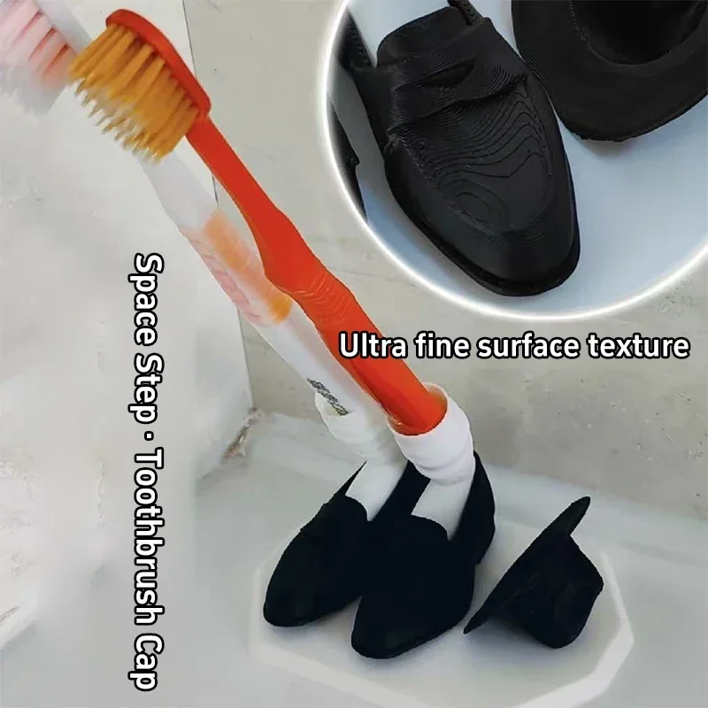 Toothbrush Stand Novelty Desk Decor for Fans Funny Bathroom Organizer Couple Creative Toothbrush Base Gift