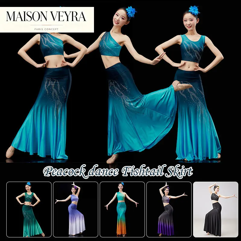 women-dai-dance-costumes-fish-tail-leotard-skirt-top-dancewear-suit-peacock-traditional-folk-stage-costume-national-dance