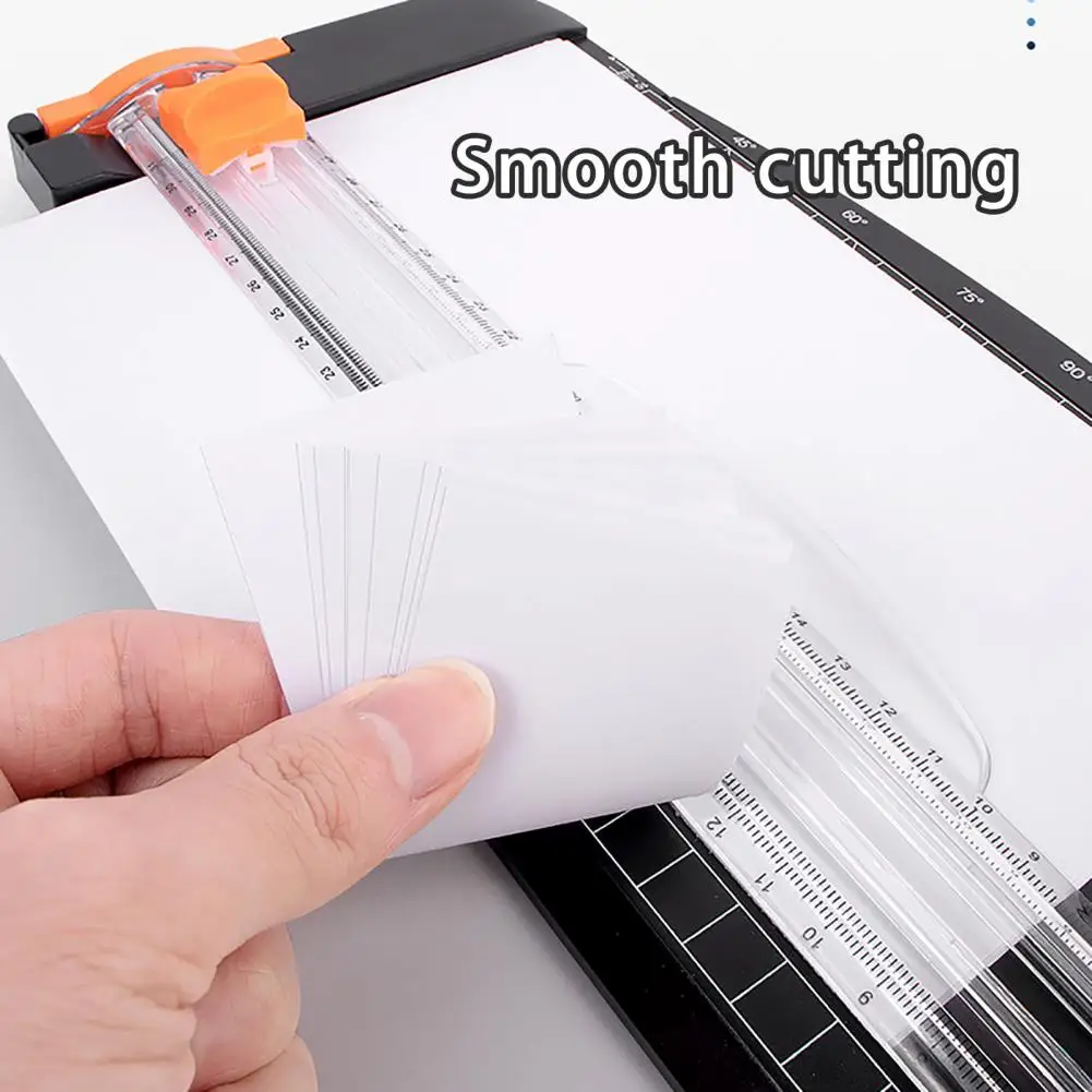 Paper Trimmer Scrapbooking Tool With Automatic Safety Protection Side Ruler Bidirectional Sharp Blade Paper Slicer Student Safe