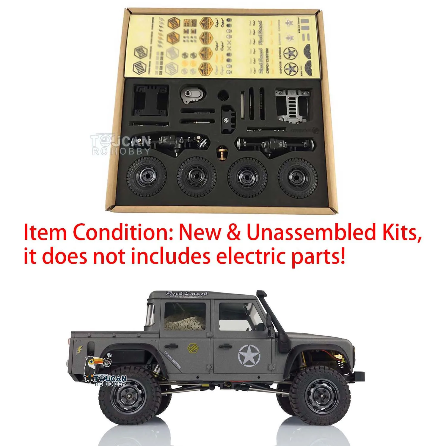 

CAPO CUB1 1/18 RC Crawler KIT Metal Chassis Remote Control Car DIY Model 2Speed Gearbox Differential Toys For Boys TH18250