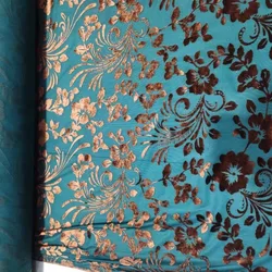 Green Color Stretchy Brocade Jacquard Velvet Fabric Floral Nigeria George Upholstery Fabrics for Dress DIY Clothing Sewing