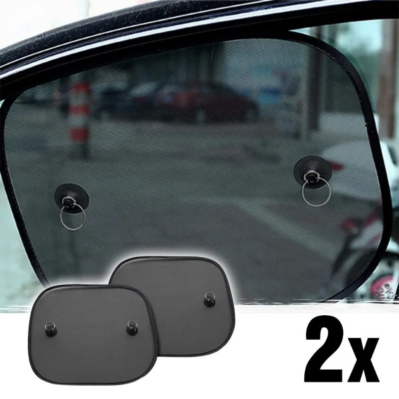 

1pair Black Mesh Sun Shield Nylon Mesh Car Sun Shield Nylon Side Shield Super Suction Suction Cup