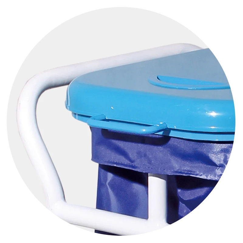 Commercial Popular Medical Trolley Linen Trolley ABS Hospital Furniture Medical Garbage Can Waste Barrel for Sale