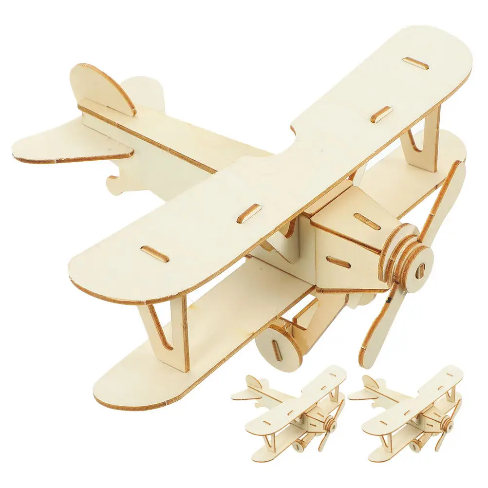 3pcs-wooden-airplane-craft-set-mini-airplane-paint-decor-beige-diy-assemble-plane-puzzle-creative-educational-school-activities