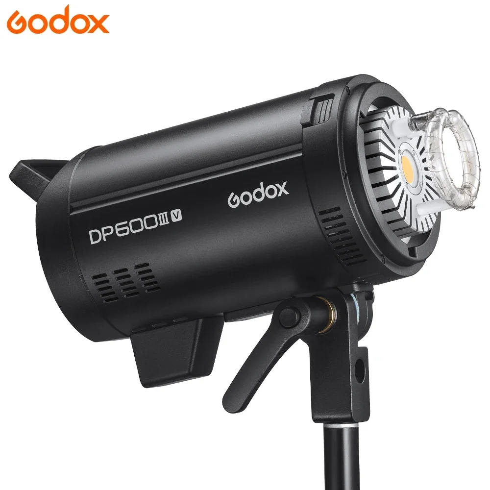 GODOX DP600III-V ไฟจำลองแสงแฟลช600W 2.4G ไร้สายระบบ X ไฟแฟลชรถยนต์ถ่ายภาพ5800K