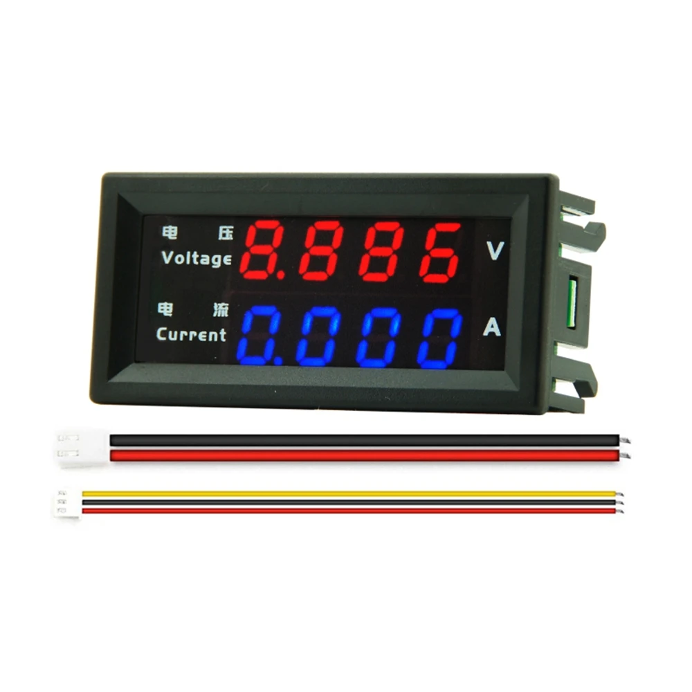 DC 100V 200V 10A Electronic Digital Voltmeter Ammeter 0.28'' LED Display Voltage Regulator Volt AMP Meter Tester