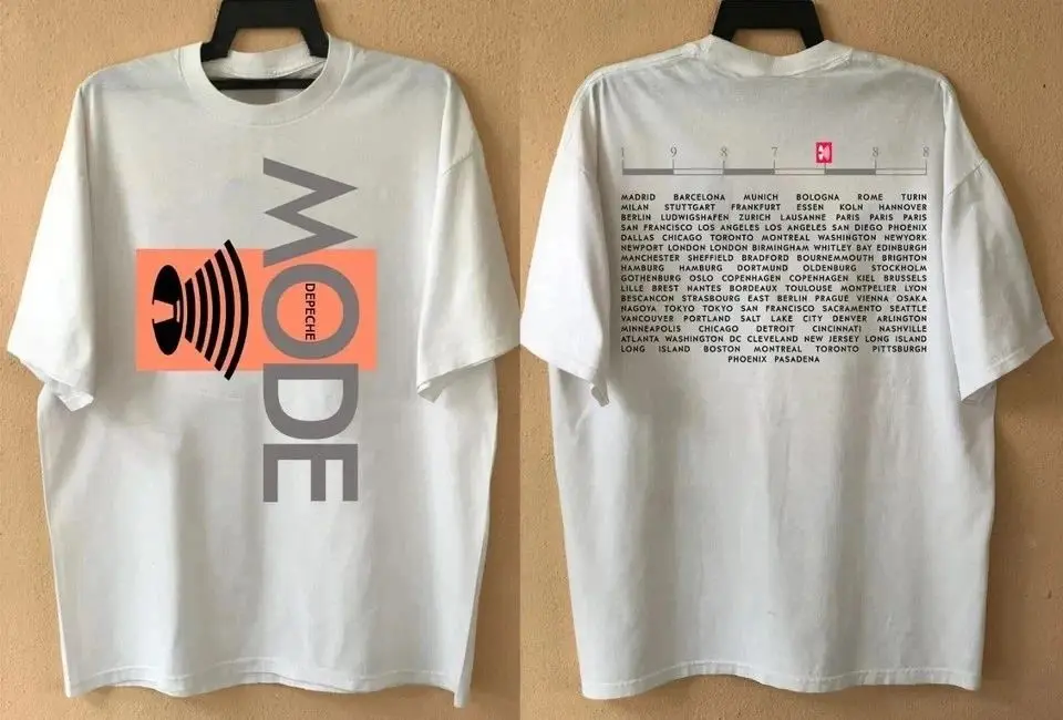 Tops Retro Harajuku Depeche Mode The Singles Tour estampado con dibujo Casual camisetas holgadas de manga corta ropa deportiva de calle