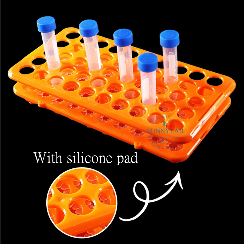1Pcs Plastic Colorful 50holes Multifunctional Centrifuge Tube Rack Freezing Pipe Test Tube Holder