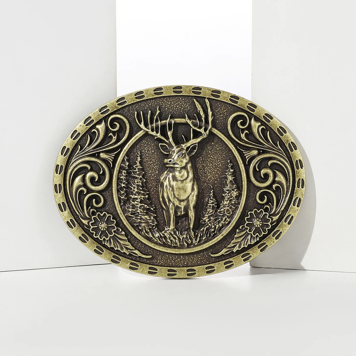 Elk belt buckle