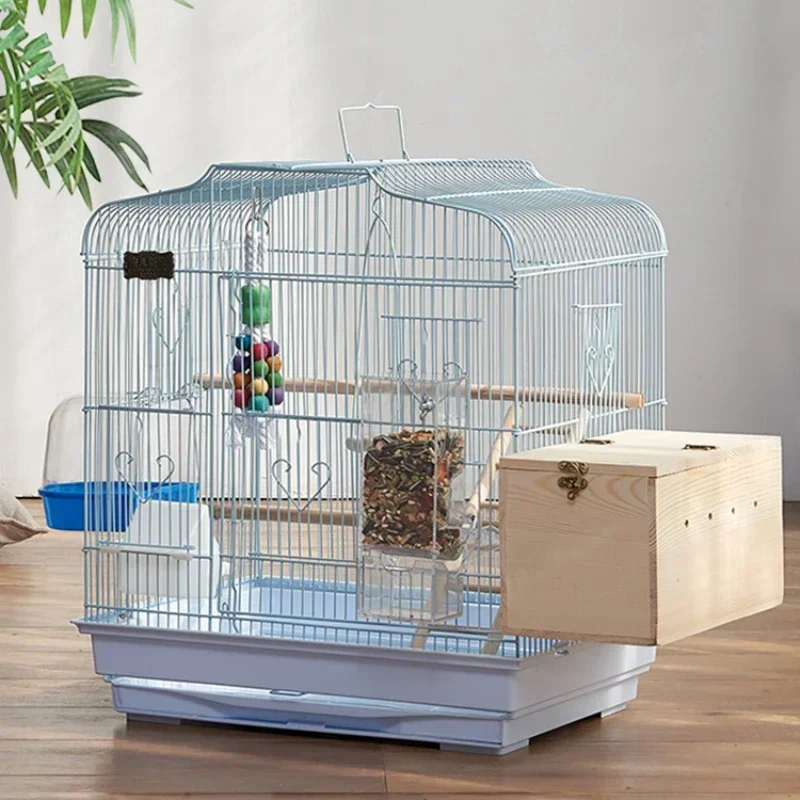 Space Comfort Bird Cage Easy Install Parrot Cage Drawer Design Easy Cleaning Strong Durable Bird Cage Accessories Safe Pet House