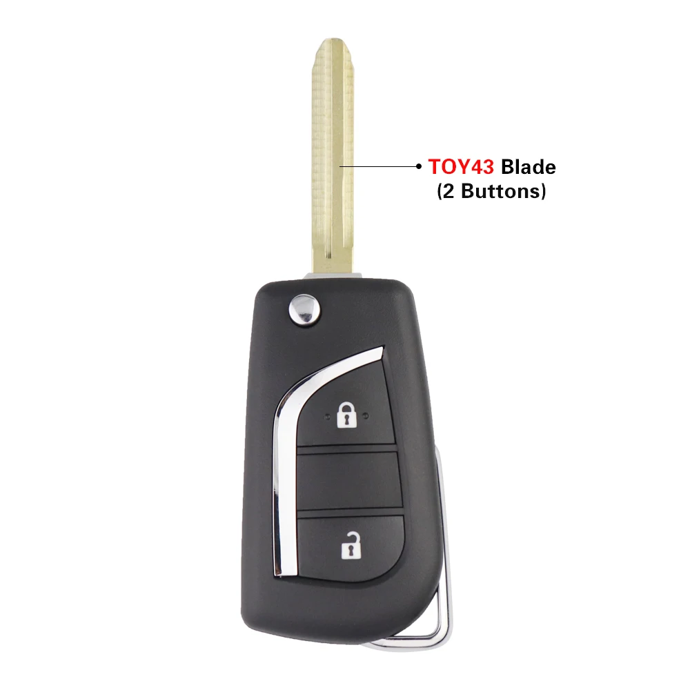 YIQIXIN 2/3 Button Car Remote 315Mhz For Toyota RAV4 Vios Hilux Yaris Camry Corolla Prado 4D68 Chip TOY43 Blade Auto Control Fob