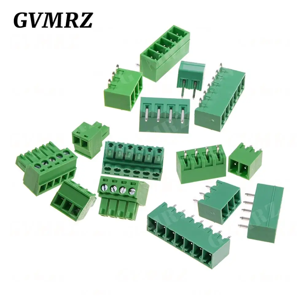 5Set/lot 15EDG 3.81mm PCB Seal Screw Terminal Block 2 ~ 12 Pin KF15EDG 3.81 Male Plug + Female Socket Pin Header Wire Connector
