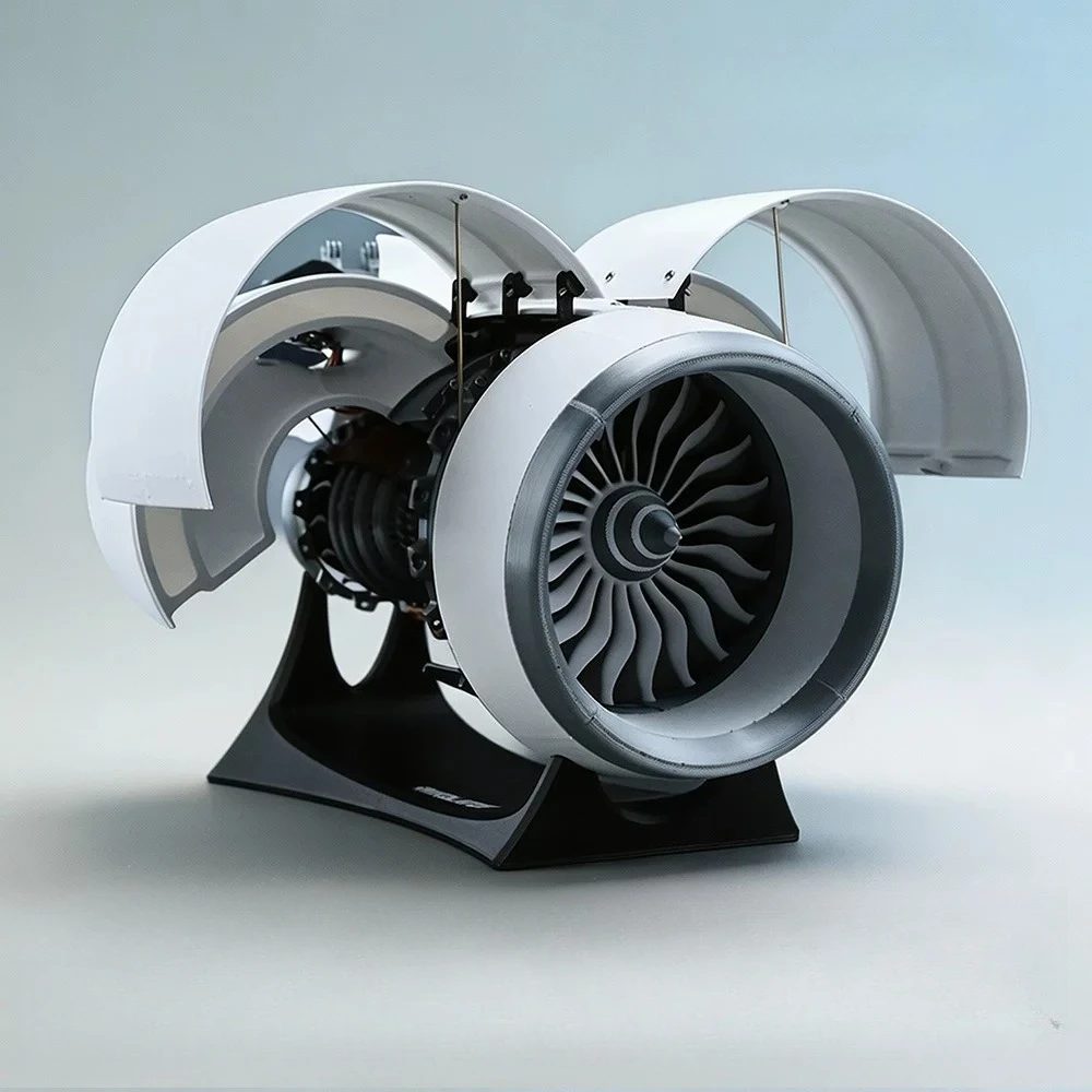 Trent900 turbofan engine model movable 3D printing aero-engine ornament
