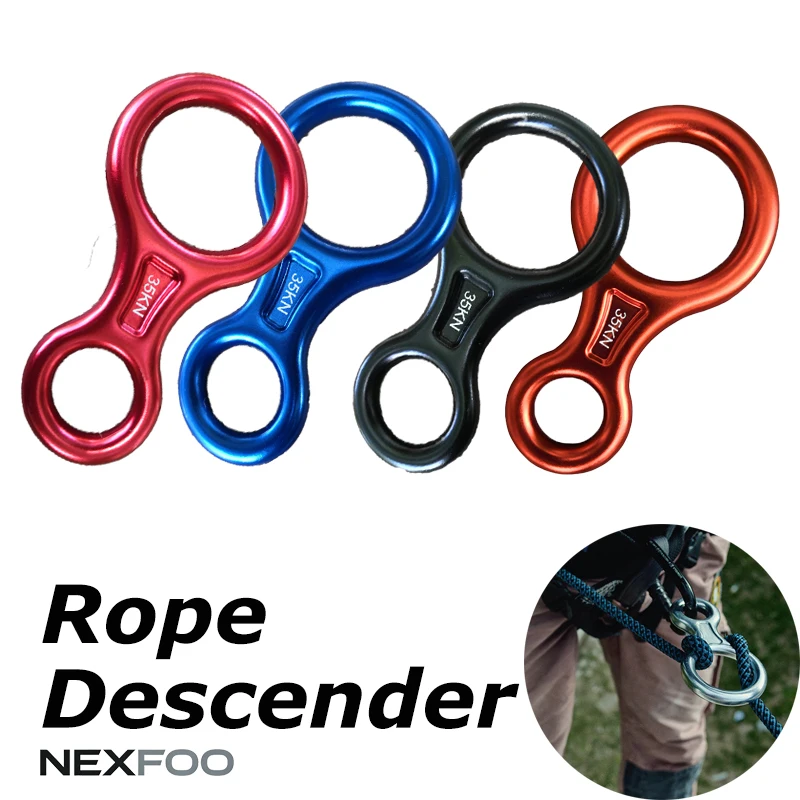 Figure 8 Descender 35KN Climbing Rescue Gear Large Heavy Duty for Rappelling Rigging Aerial Work Outdoor Safety Equipment