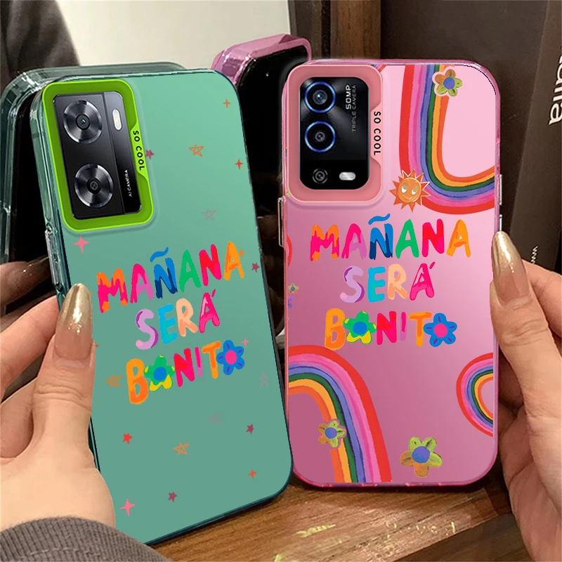 Karol G Manana Sera Bonito Cartoon For OPPO Realme C21 C15 9i C55 C53 C35 C33 C31 C21Y 11Pro 5G Fashion Colorful Silver