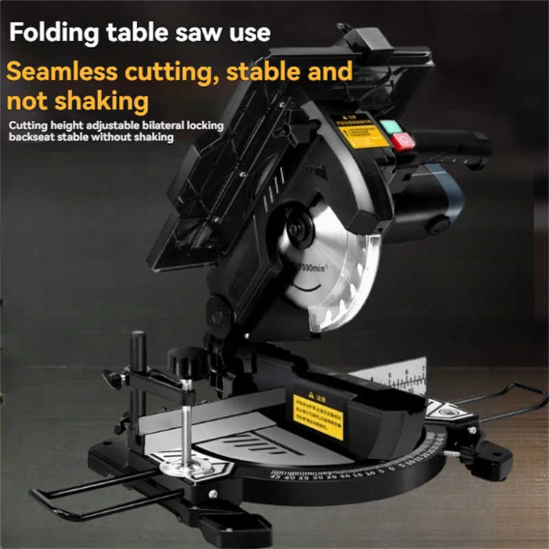 

Multi Functional 8-inch Woodworking Composite Saw 1400W Small Table Saw 45 Degree Aluminum Profile Oblique Cutting