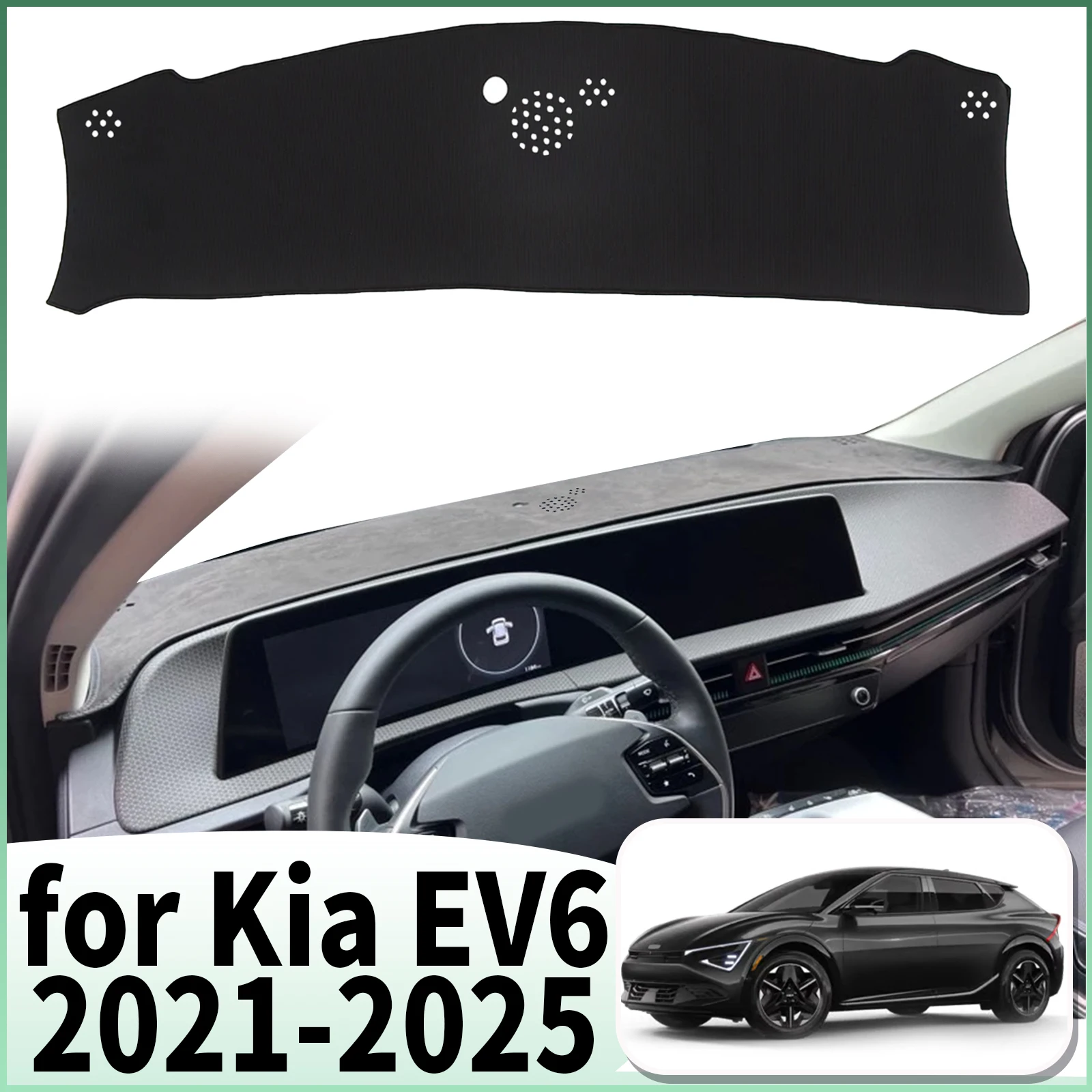 

fit for Kia EV6 Air GT GT-Line 2021-2025 Car Dashmat Dashboard Cover Pad DashMat Sunshade Accessories Protective Carpet Leather