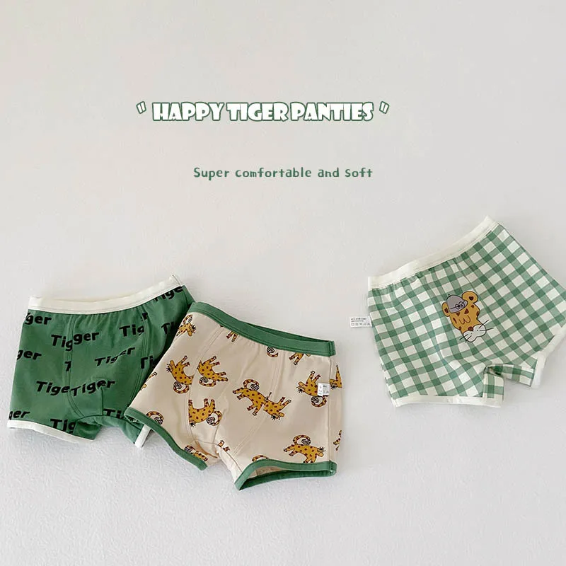 3Pcs Pack boy underwear cartoon animal kid children underwear