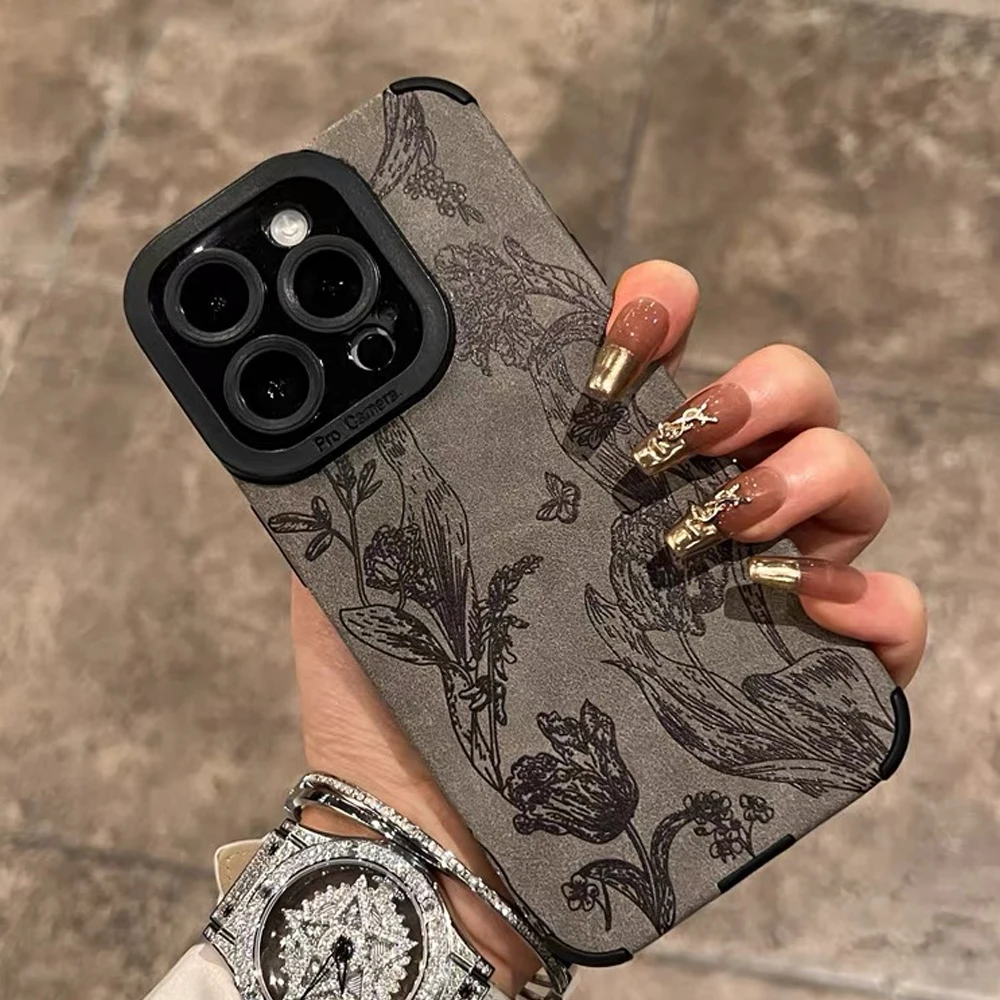 

Matte leather phone case iphone, 15, 14 Plus, 13, 12, 11 Pro Max, Mini, X, XR, Xs Max, 7, 8 Plus, Shock-proof silicone soft case